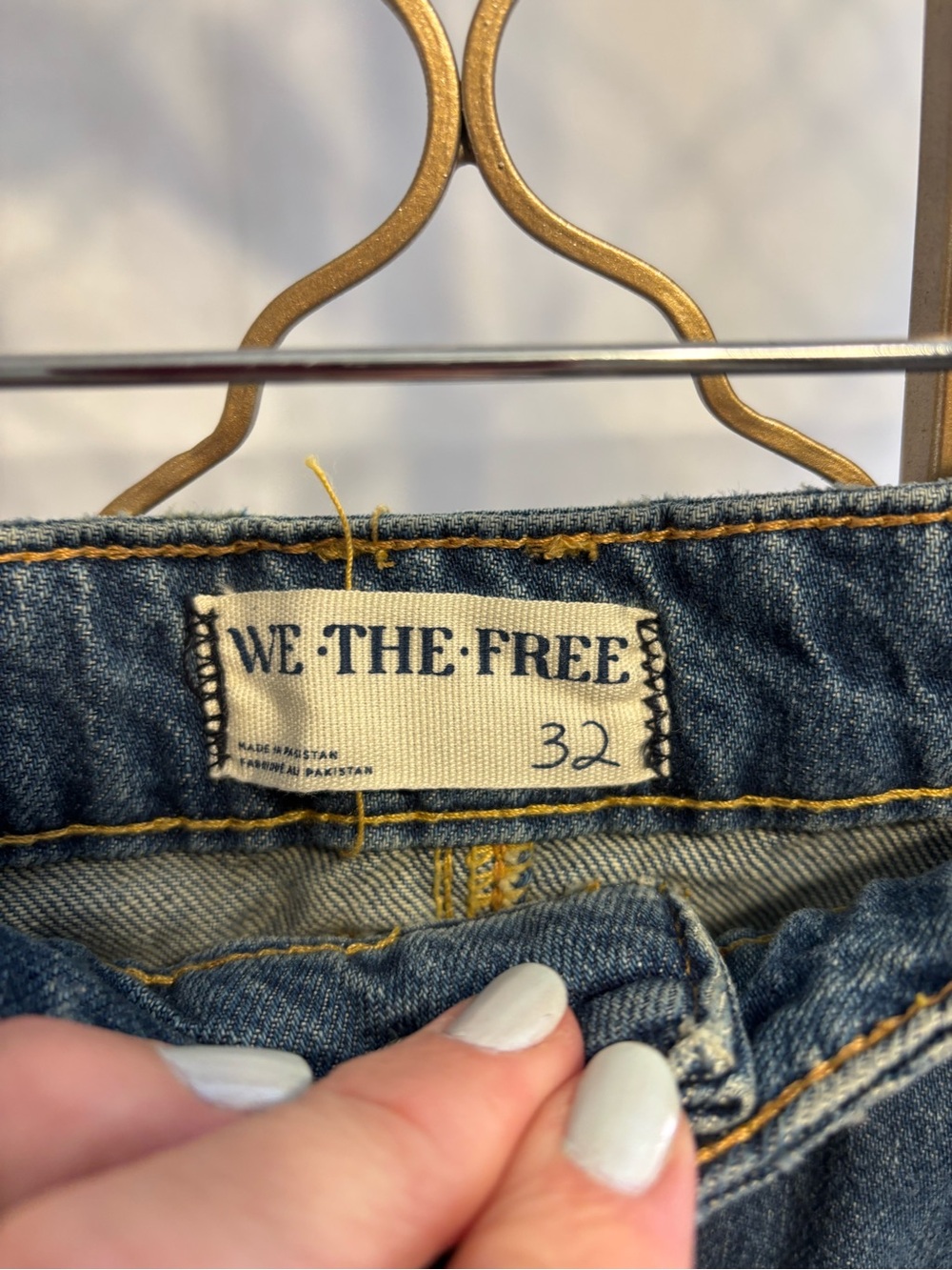 We The Free by Free People Anthropologie Denim Mini Skirt in Faded Blue size 32 - Picture 11 of 12